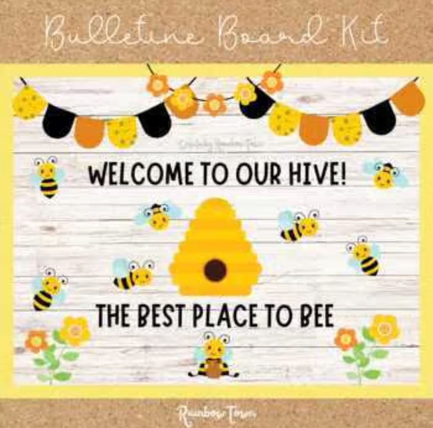 BEE KIND Bulletin Board Kit Spring Summer Classroom Door Décor Back to School