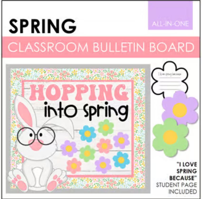 Spring Bulletin Board April Classroom Door Décor