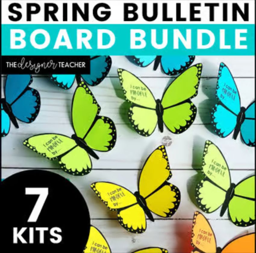 Spring Bulletin Board Ideas Bundle Door Décor