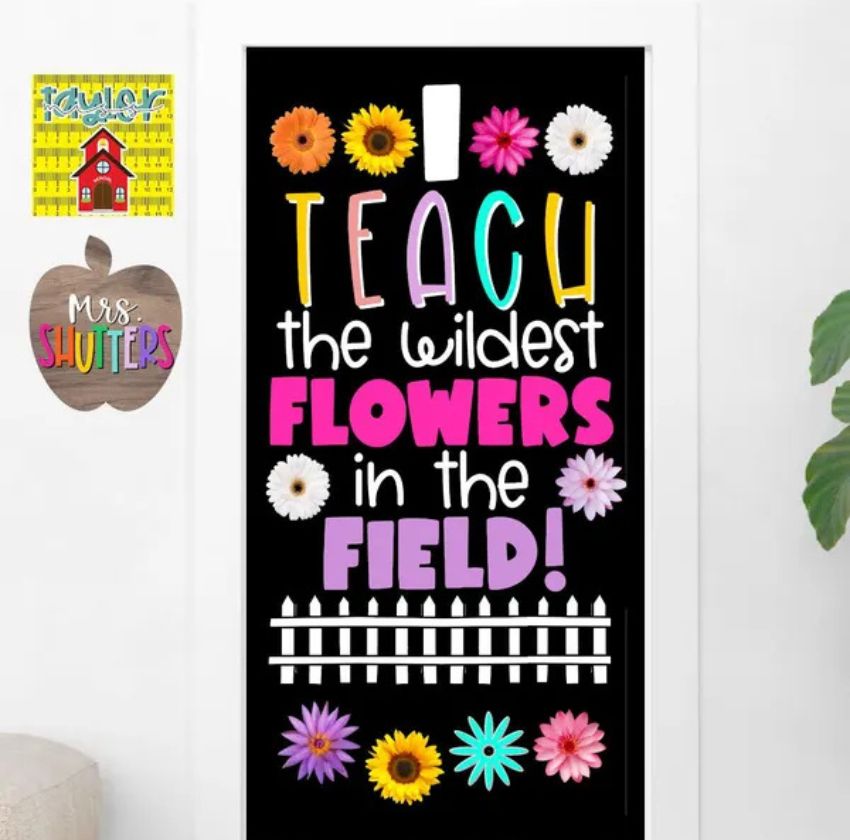 Spring Flowers Bulletin Board and Door Décor